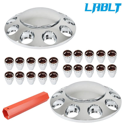 Chrome Front Wheel Axle Hub Cover Kit for LABLT (33mm)