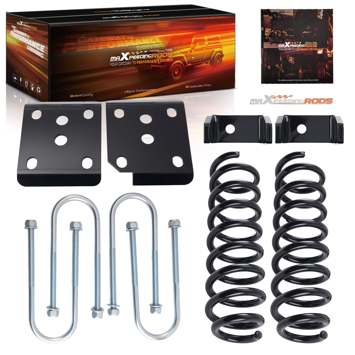 Coil Lowering Spring Kit for Ford F-150 2WD (2004–2008) 2" Front 6" Rear