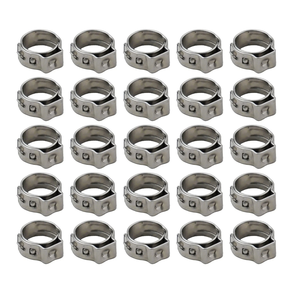 25pcs Stainless Steel Hose Clamps for DIY and Repair Projects
