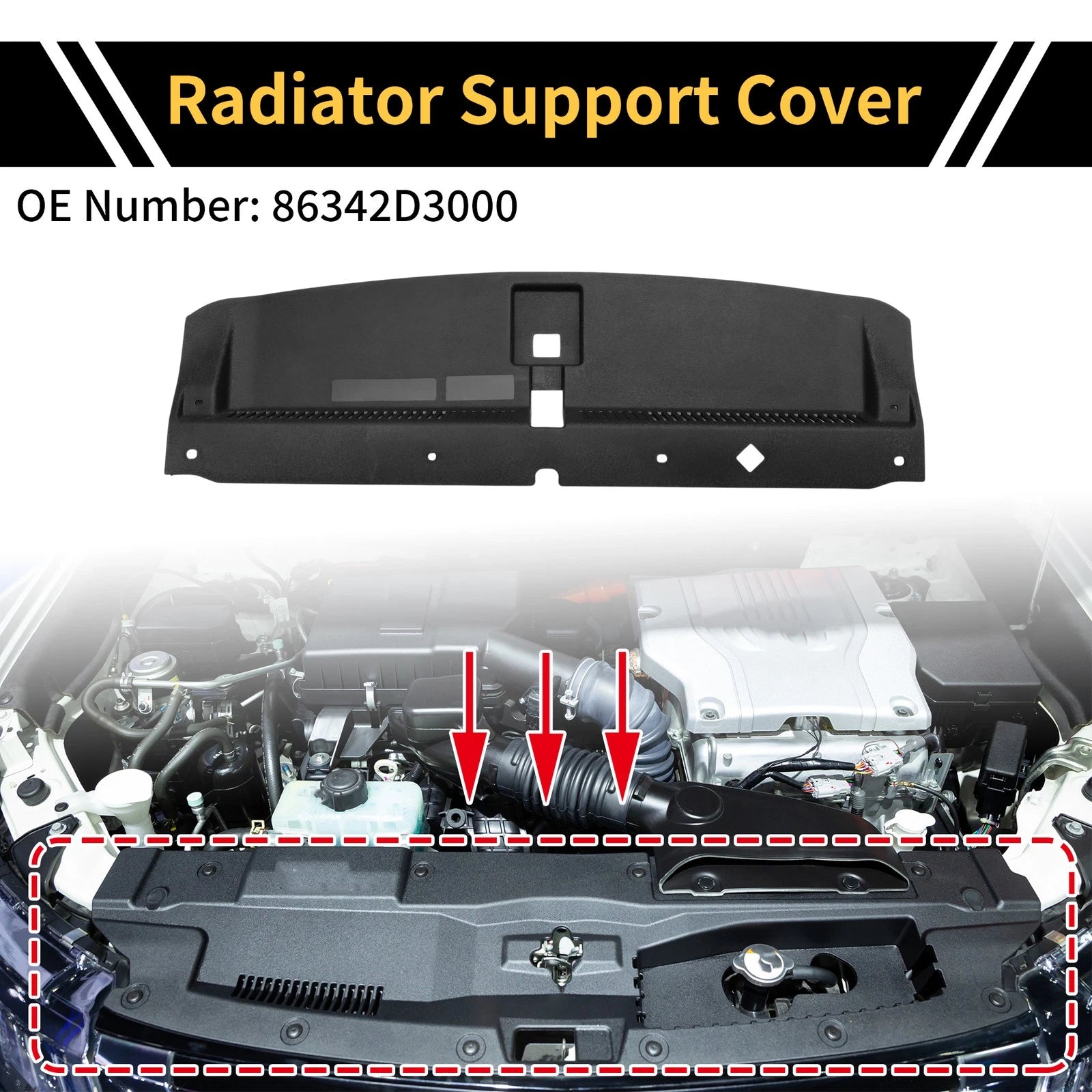 Radiator Support Cover for Hyundai Tucson (2016–2021) Replacement