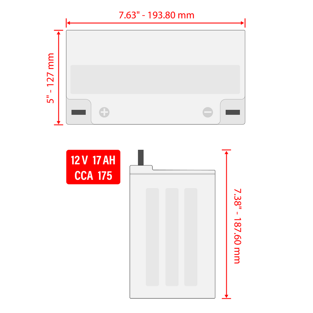 AGM Battery Replacement for John Deere LA100 LA105 LA110 LA115 LA120 (42 Inch Deck)