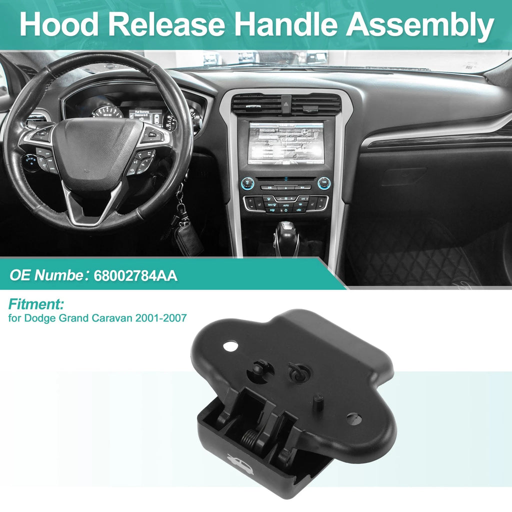 Hood Latch Release Handle Replacement for Dodge Grand Caravan (2001-2007)