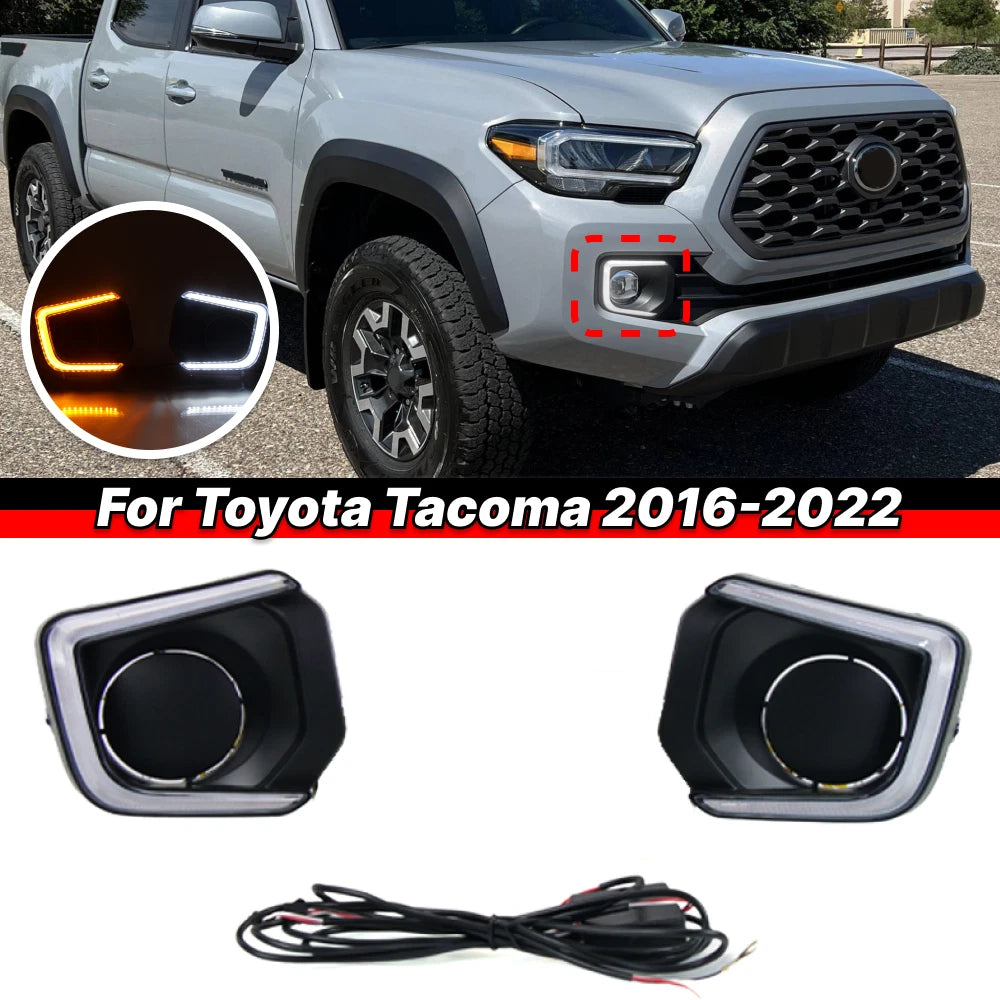 LED Fog Lights for Toyota Tacoma (2016–2022) - Daytime Running Lights, Turn Signal