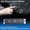 A/C Heater Climate Control Switch Module Panel for Chevrolet C2500 (1990–1999)