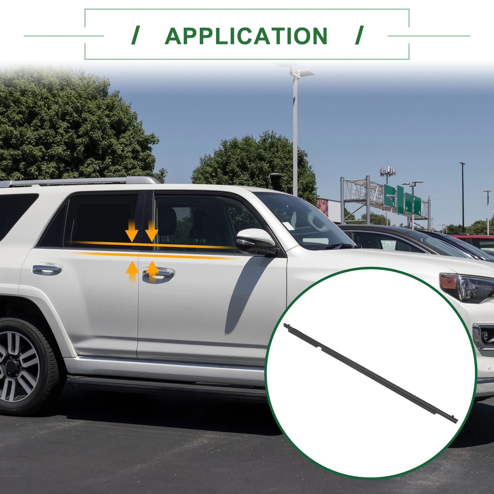 1pc Rear Left Window Weatherstrip Seal Replacement for Toyota 4Runner (2010–2022)