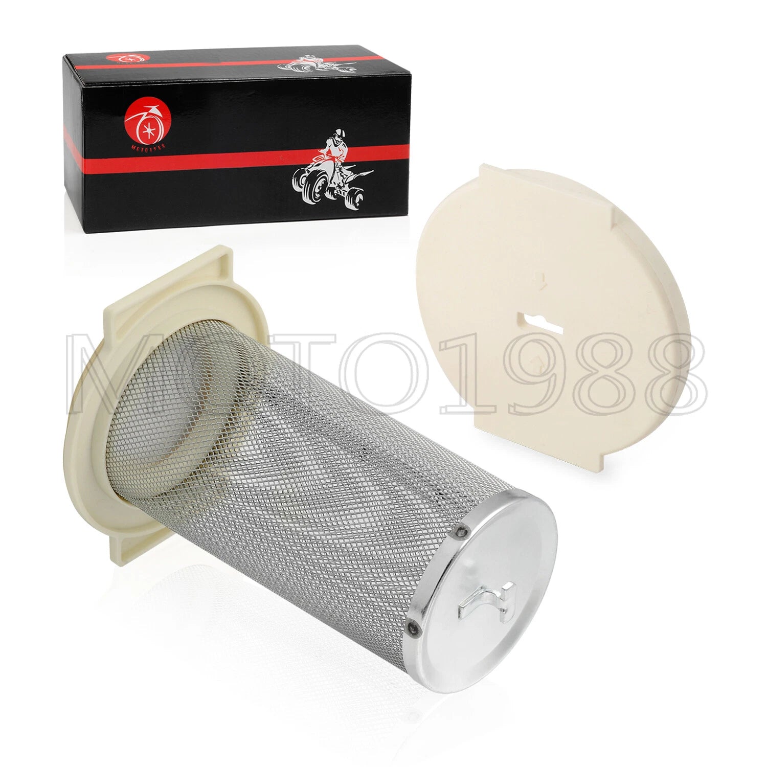 Air Filter Cage Guide & End Cap for Yamaha Moto-4 350 YFM350 YFM350ER (1987–1995)