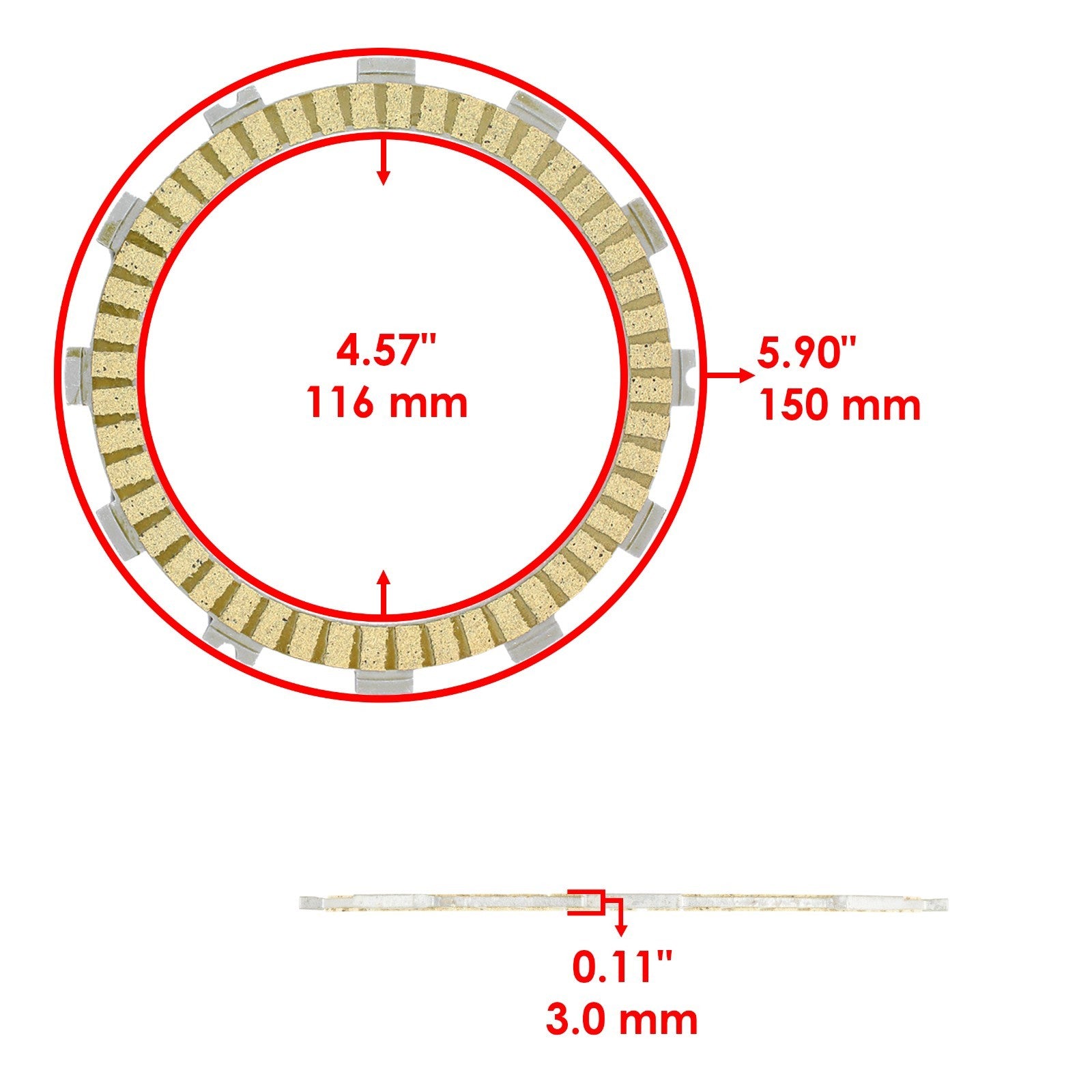 Clutch Friction Plates Replacement for Suzuki SV650 SV650F (2003-2017)