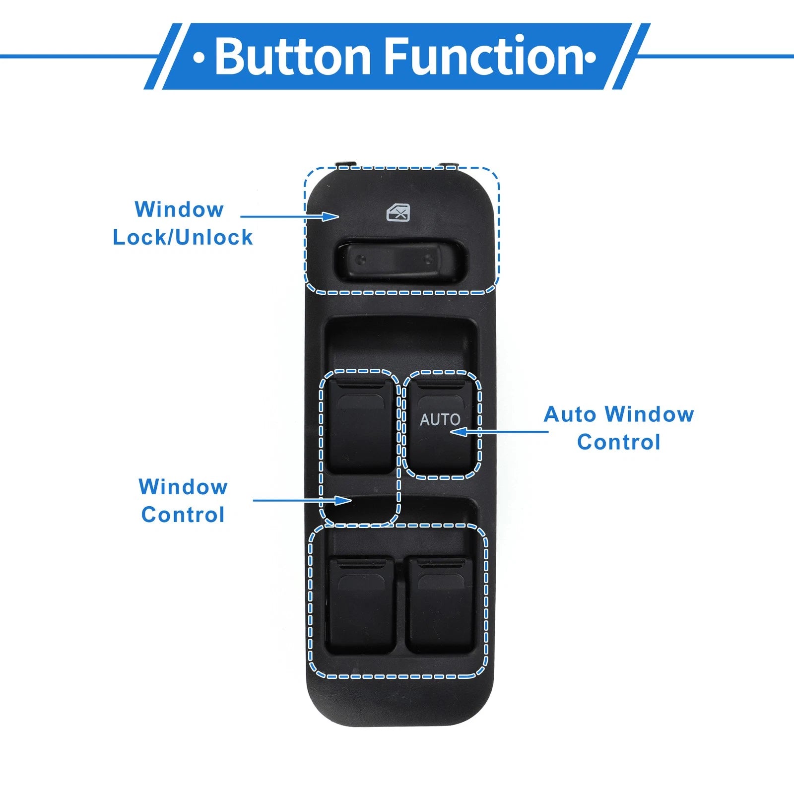 Front Right Side Power Window Switch for Suzuki Every Lapin Alto (2004–2021)