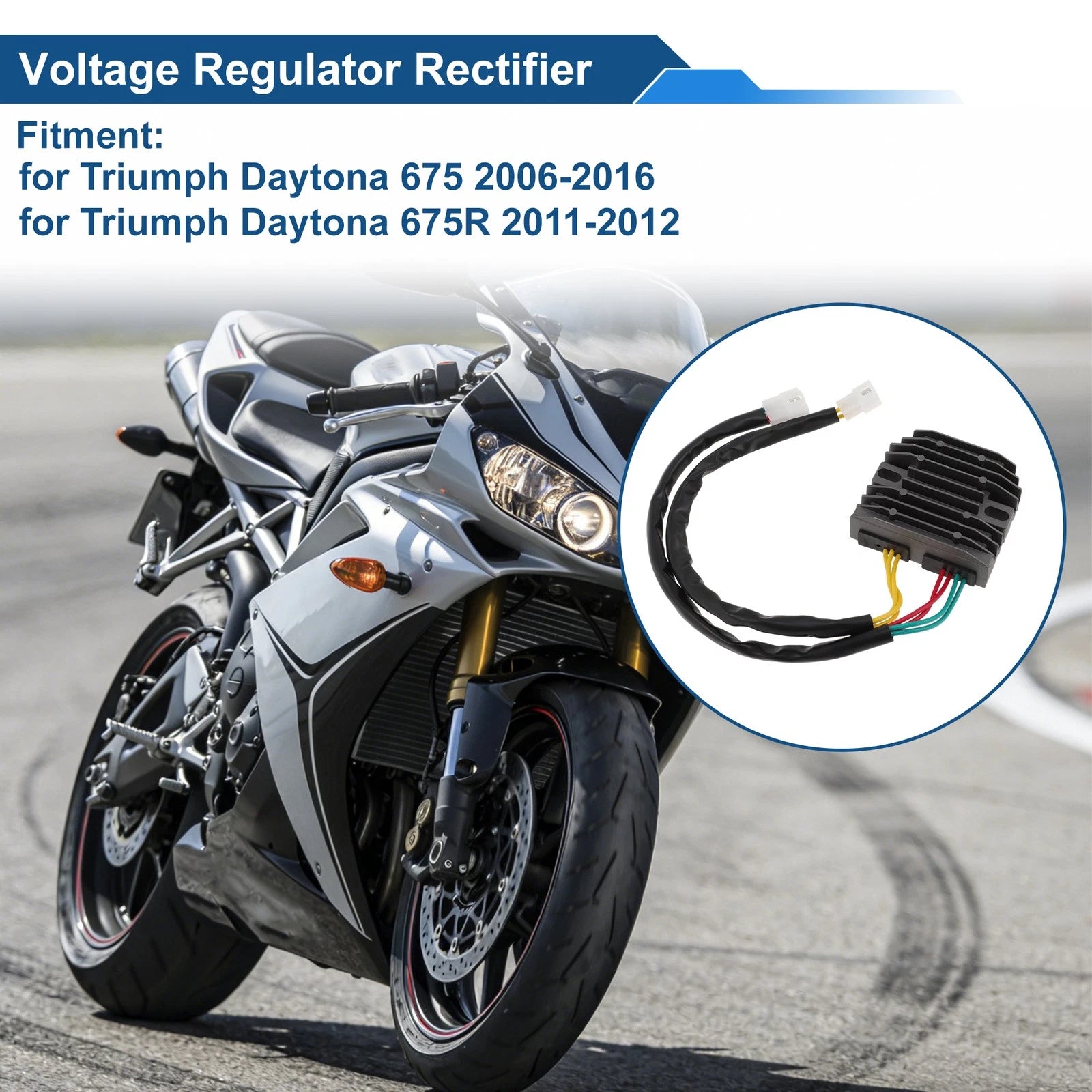 Voltage Regulator Rectifier for Triumph Daytona 675 (2006–2016) T1300823