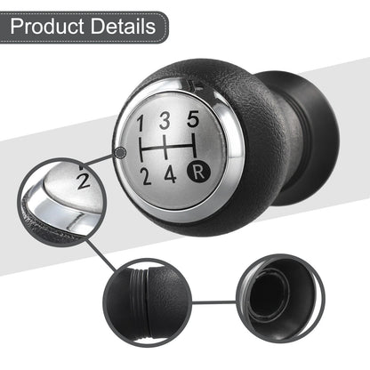 5 Speed Gear Knob for - Black + Chrome