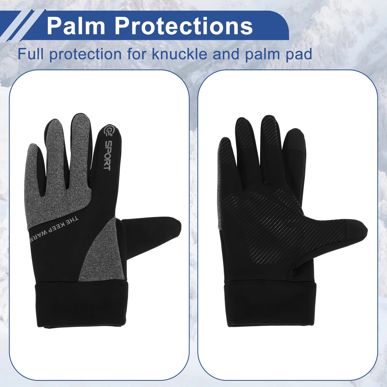 Cycling Gloves for Men Mountain Biking Fingerless for Black Gray