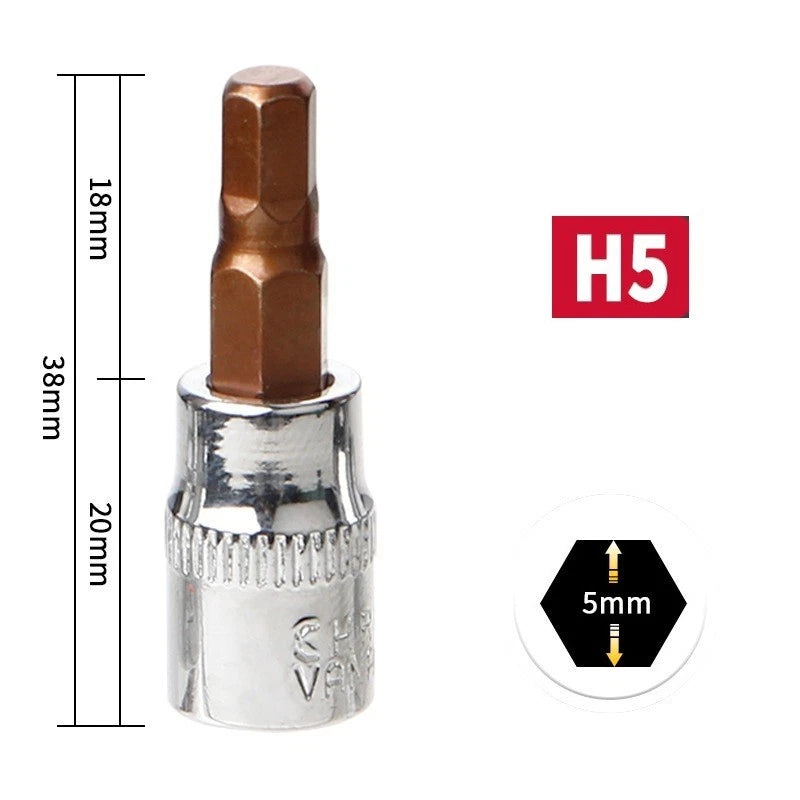 1/4 Inch Hex Socket Bit Set for H3 H5 H6 H8 (1Pcs)