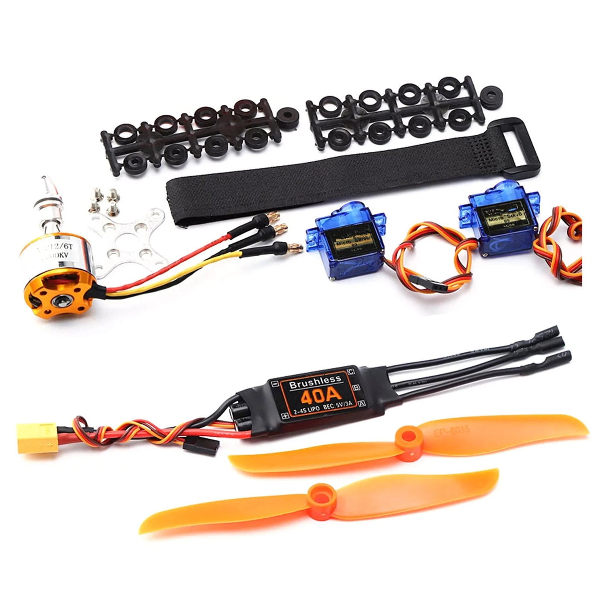 2200KV Brushless Motor Kit with 40A ESC for RC Plane (Replacement)