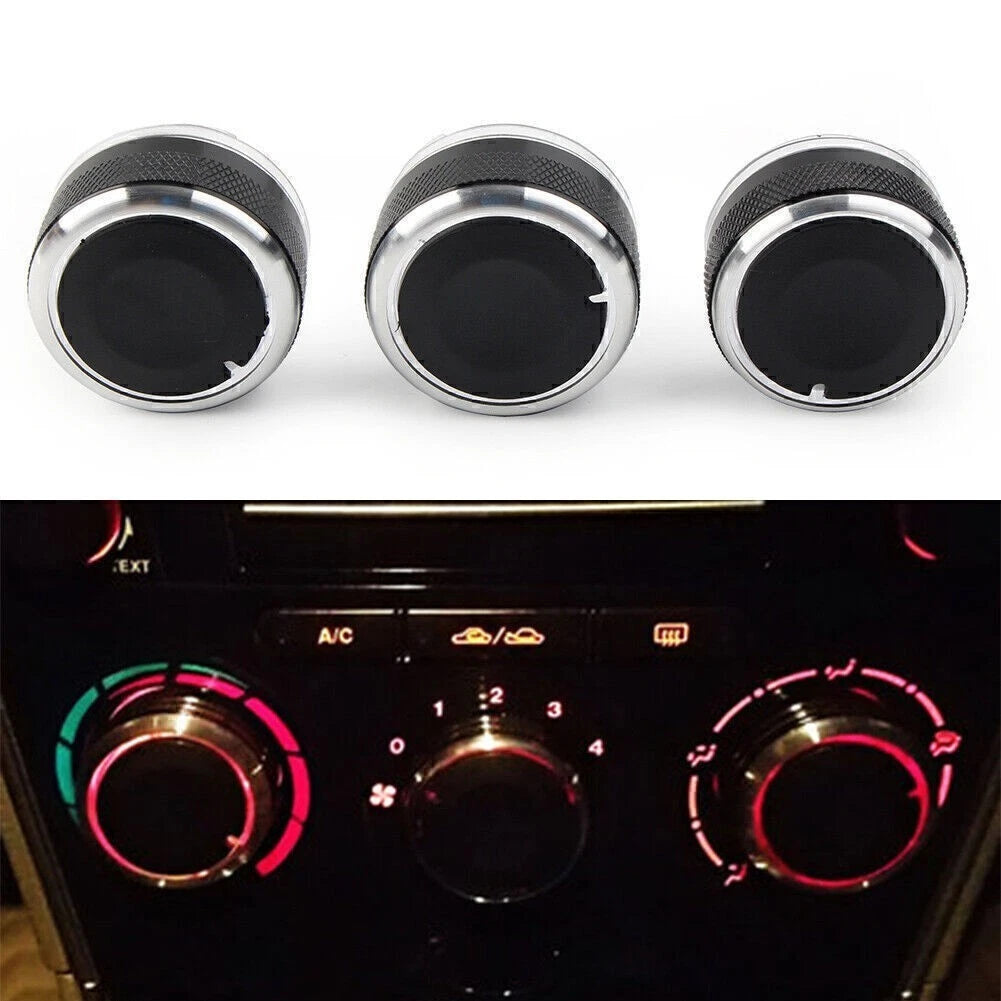 3X Air Conditioning Heat Control Knob A/C Switch Cover for Mazda 6 (2003–2008)
