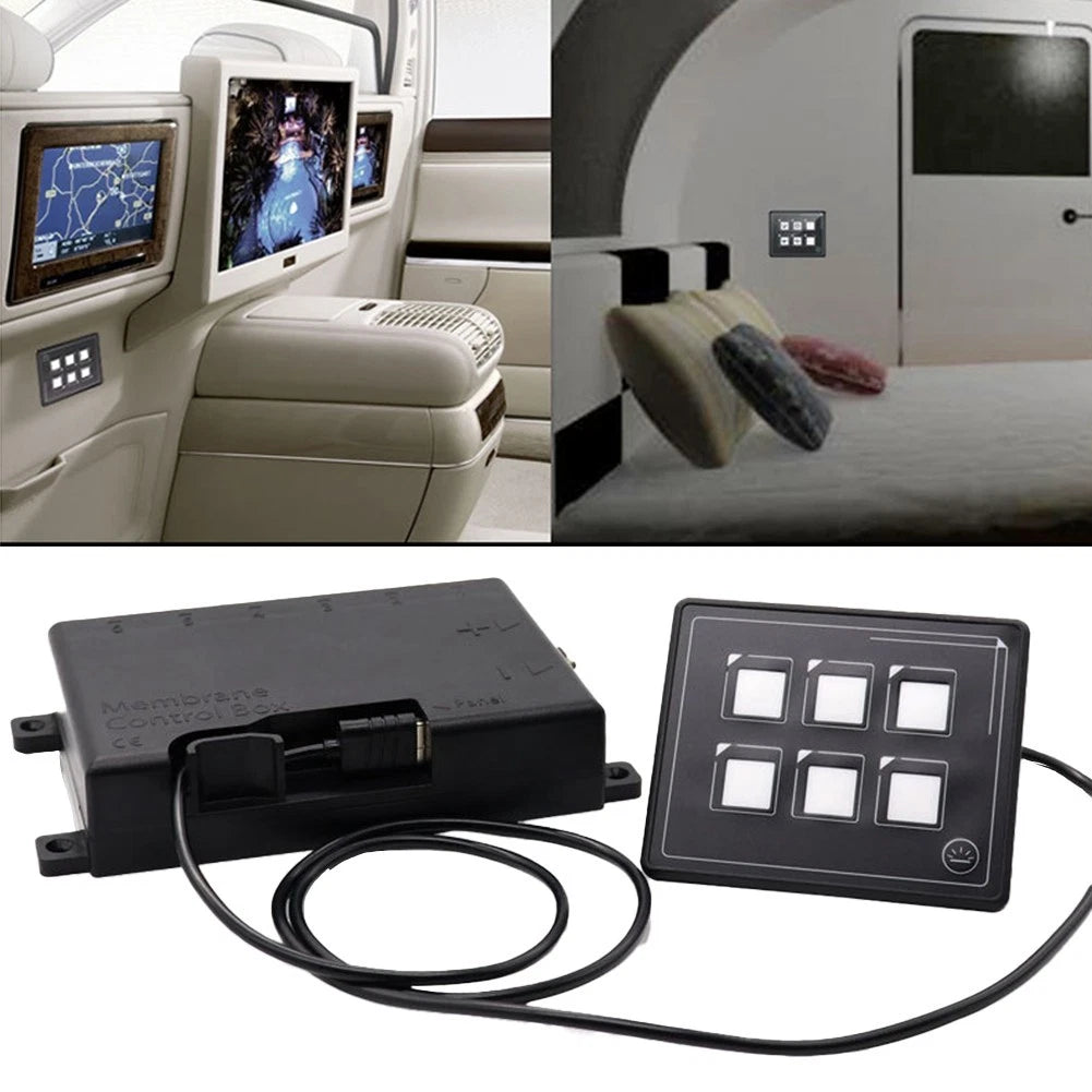 6 Gang LED Switch Panel for Vehicle Applications (Waterproof)