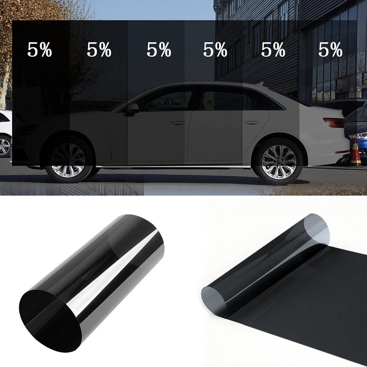 Sun Visor Strip Tint Film for Universal Cars (20x150cm)