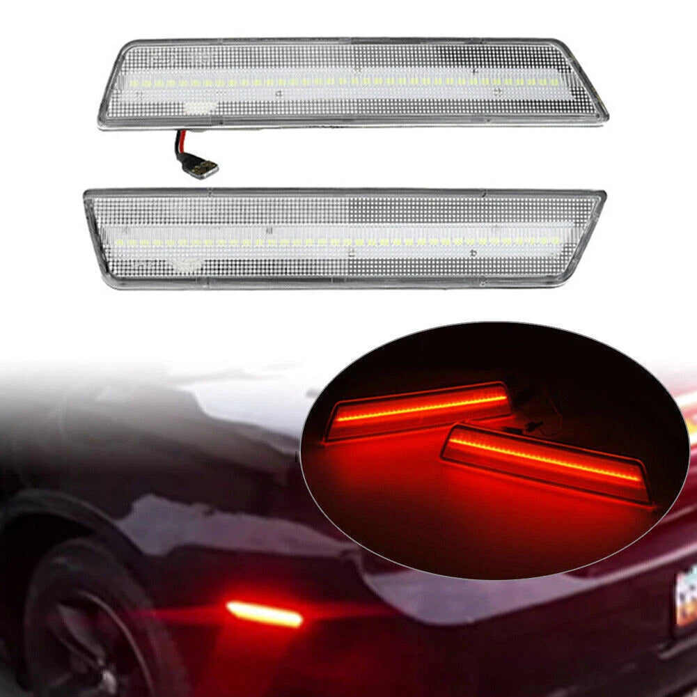 2X Red LED Rear Side Marker Lights for Dodge Challenger/Charger (2008–2014)