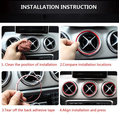AC Air Vent Outlet Inner Ring Cover Trim for Mercedes Benz C Class W205 (2015–2021)
