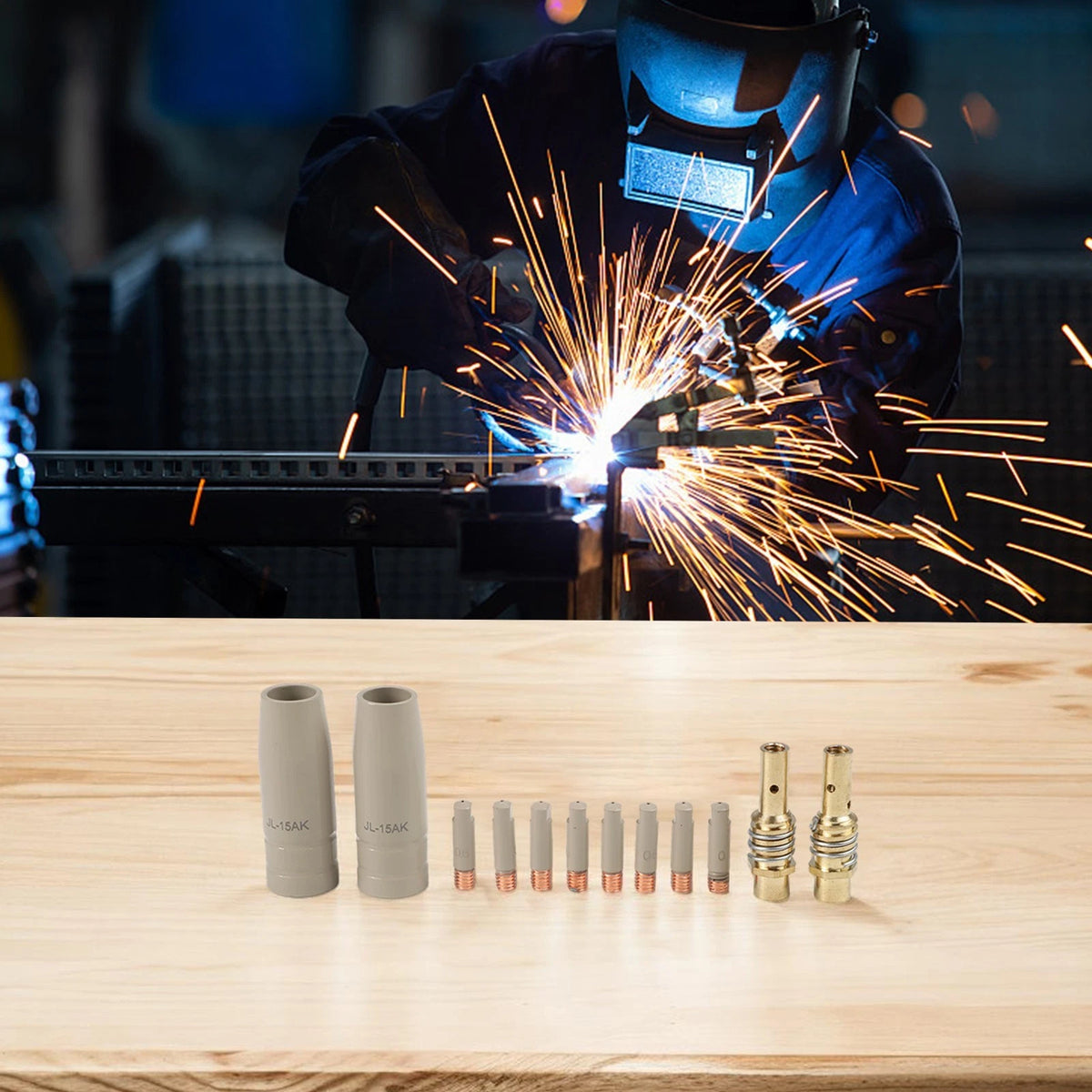 12PCS Coating Protection Nozzle Set for Efficient Welding Slag Cleanup