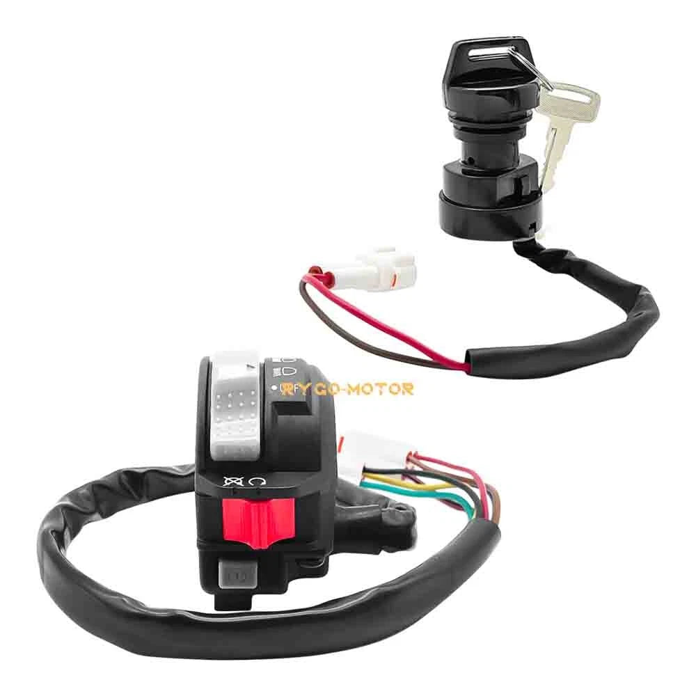 Handlebar Start Switch & Ignition Key Switch for Yamaha Warrior/Wolverine 350 (1997–2004)