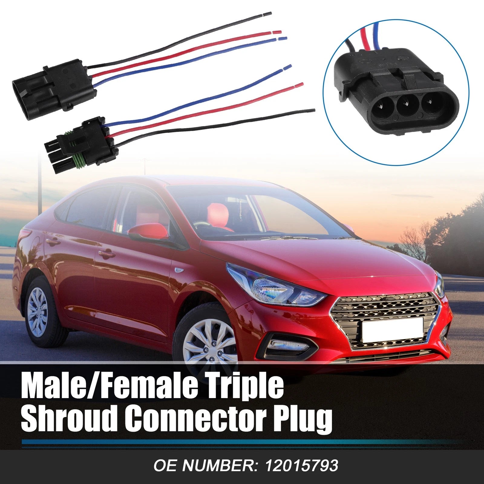 3-Pin Connector Plug Triple Shroud for BMW (2005–2015)