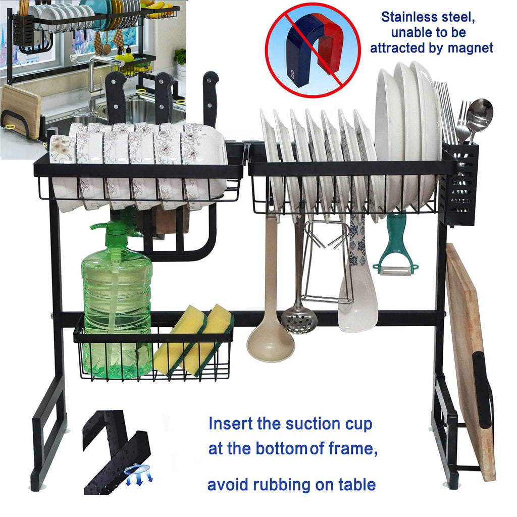 Stainless Steel Drying Rack for Kitchen Sink (Fits Most Models)