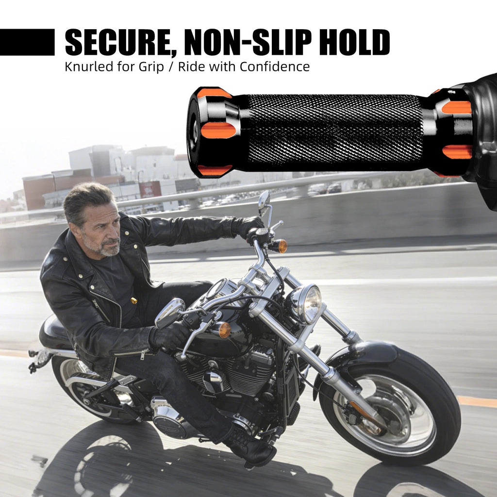 Pair Aluminum Handlebar Grips for Harley Dyna Super Glide Custom (2005–2014)