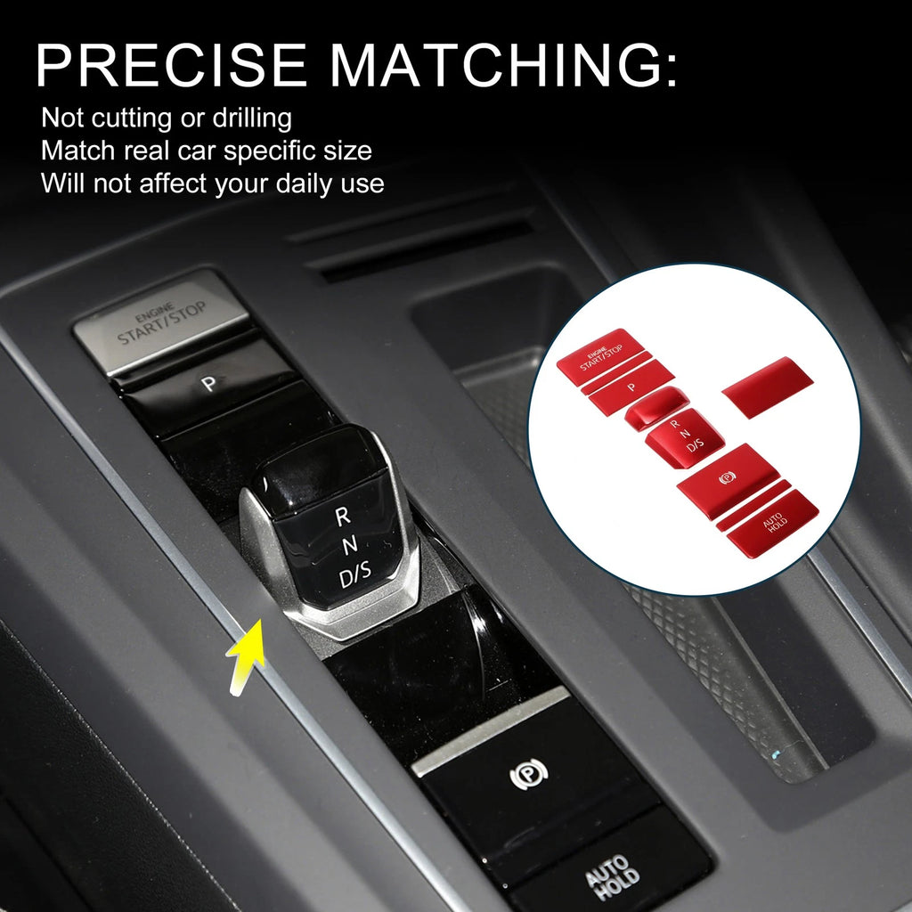 Gear Shift Panel Sticker for VW Golf 8 MK8 (2020–2023) - Red