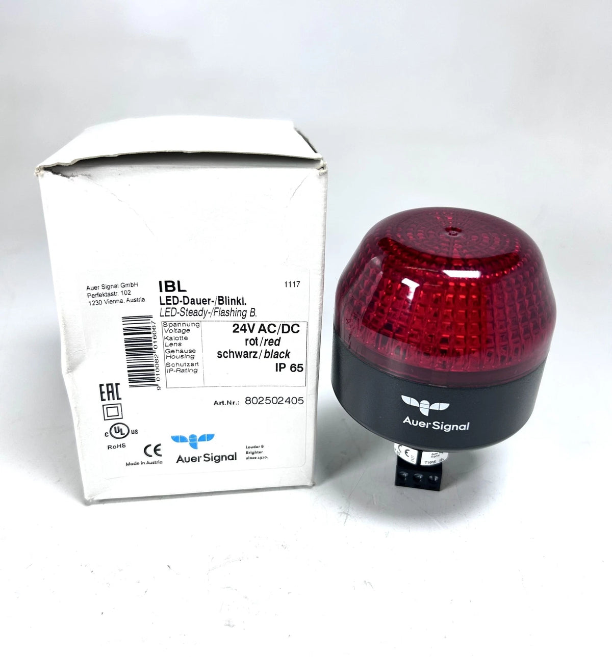 Blinking Red LED Flashing Light for Auer Signal 802502405 (24V)