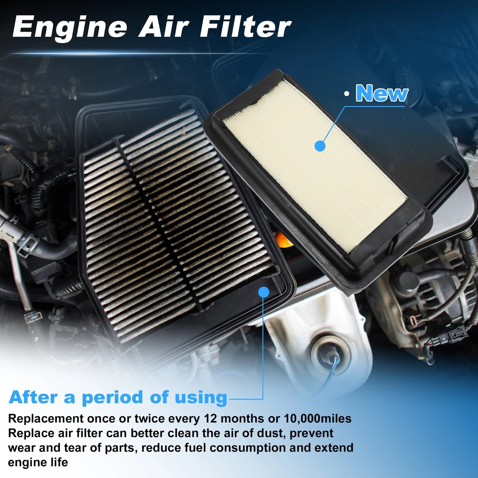 Engine Air Filter Replacement for Chevy Silverado 4500 5500 6500 (2019–2025)