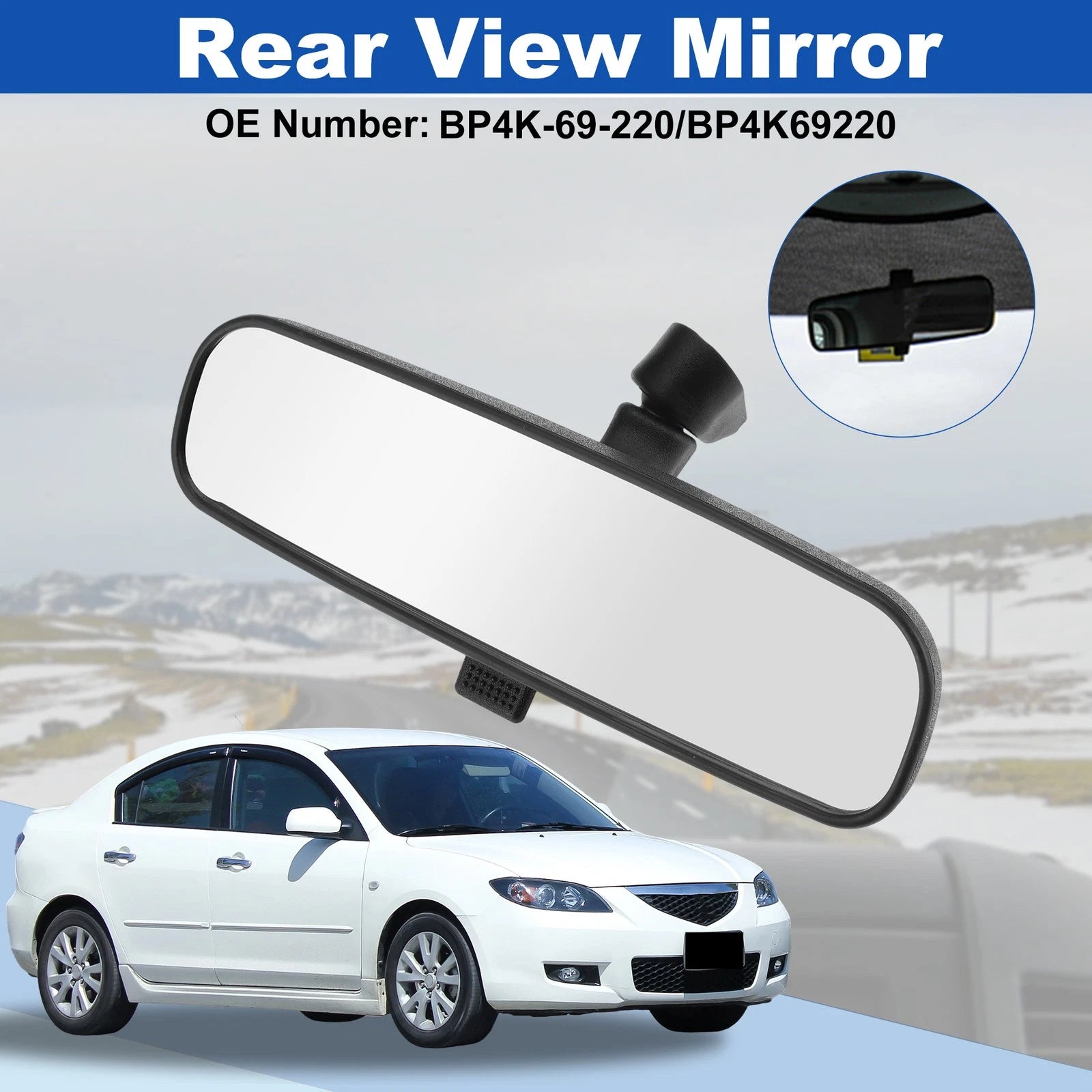 Interior Rearview Mirror Replacement for Mazda 3 (2006–2007) Embedded