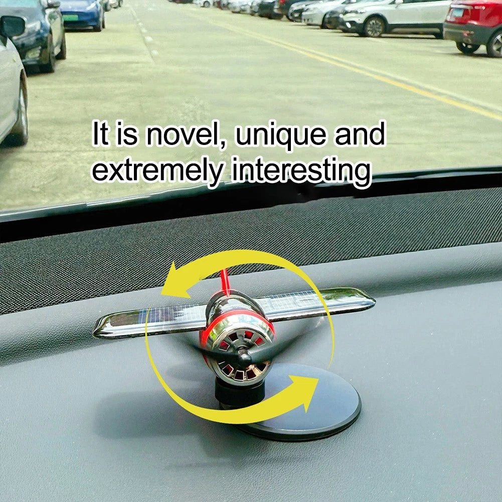 Solar Powered Airplane Ornament for Car Dashboard (2010–2023)