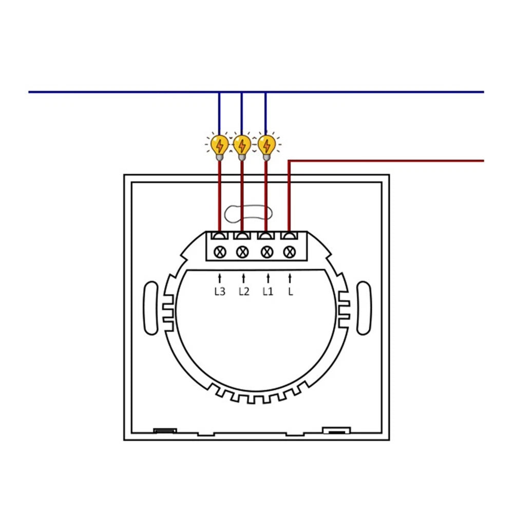 3 Gang Touch Dimmer Switch for LED Lighting