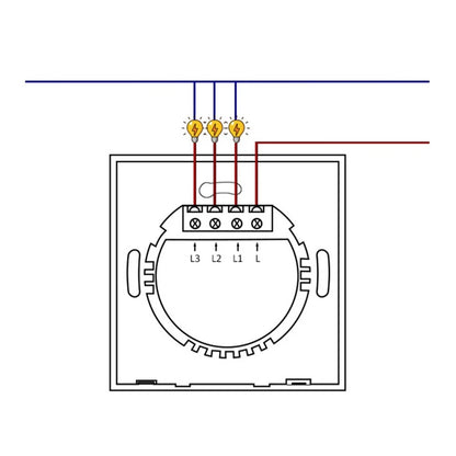 3 Gang Touch Dimmer Switch for LED Lighting