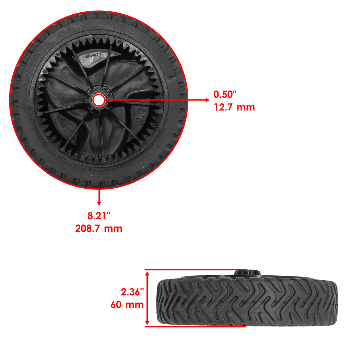 Front Wheel Gear Assembly Replacement for Toro Recycler 22 Walk-Behind (1999–2000)