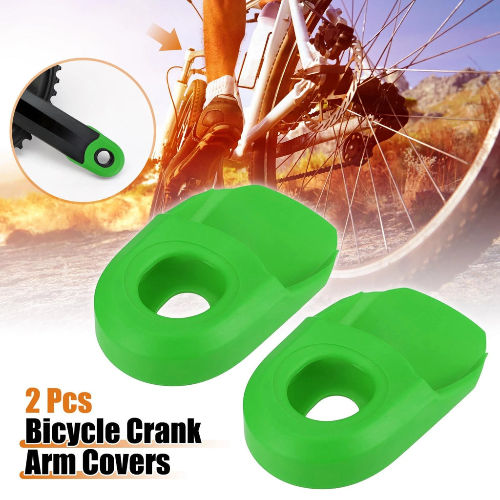 Crank Boot Protector Set Soft Plastic for Bike Cycling Crank Green (2 Pack)