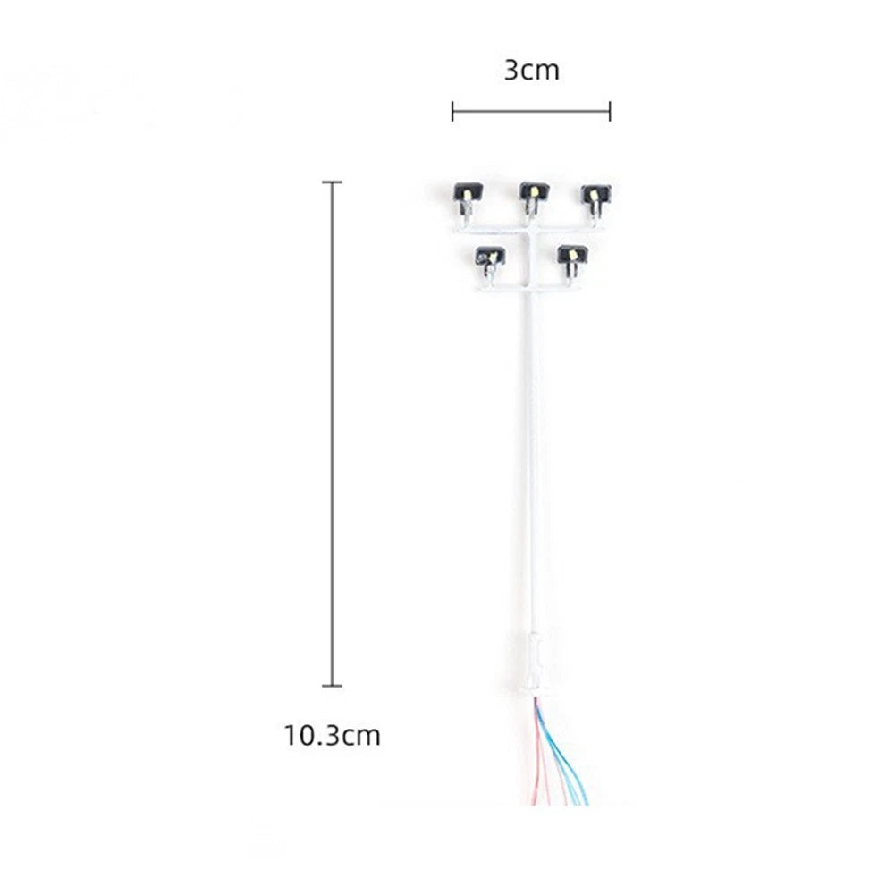LED Street Light Model Lamp for HO Scale Model Railway (White Light)