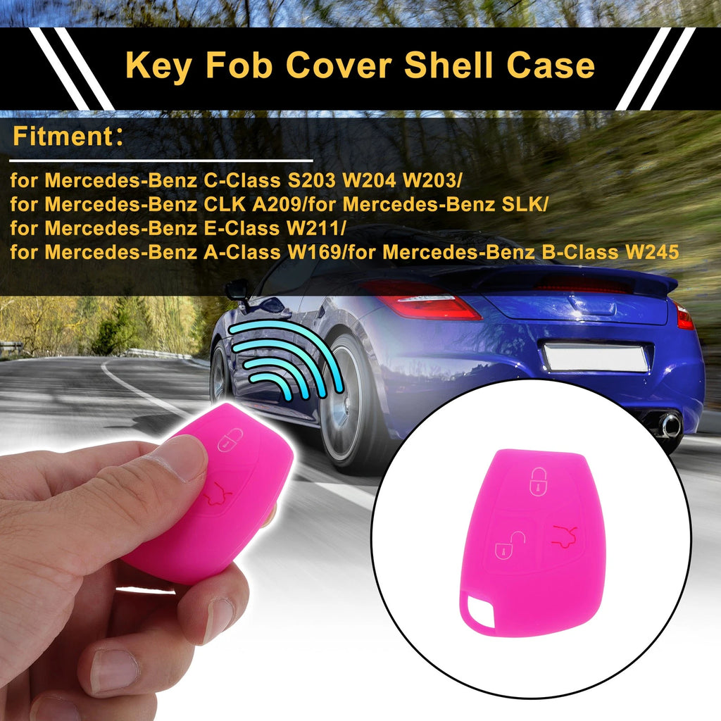 Car Key Case for Mercedes-Benz C-Class W203 W204 S203 3-Button