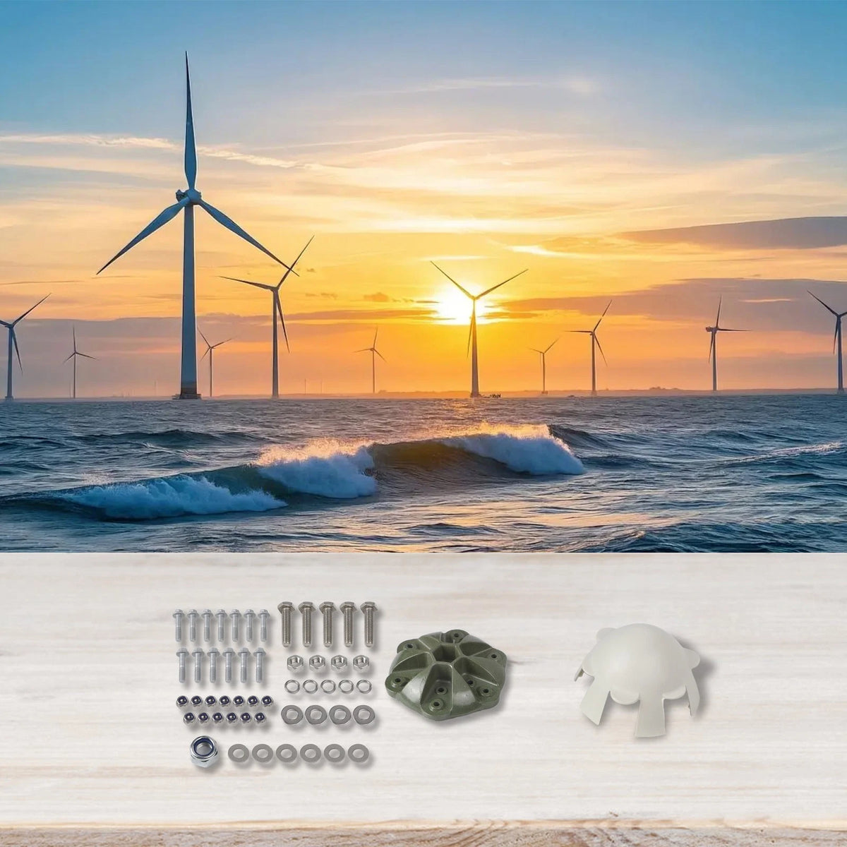 Wind Turbine Hub Cover Kit for Wind Turbines (Complete with Fasteners)