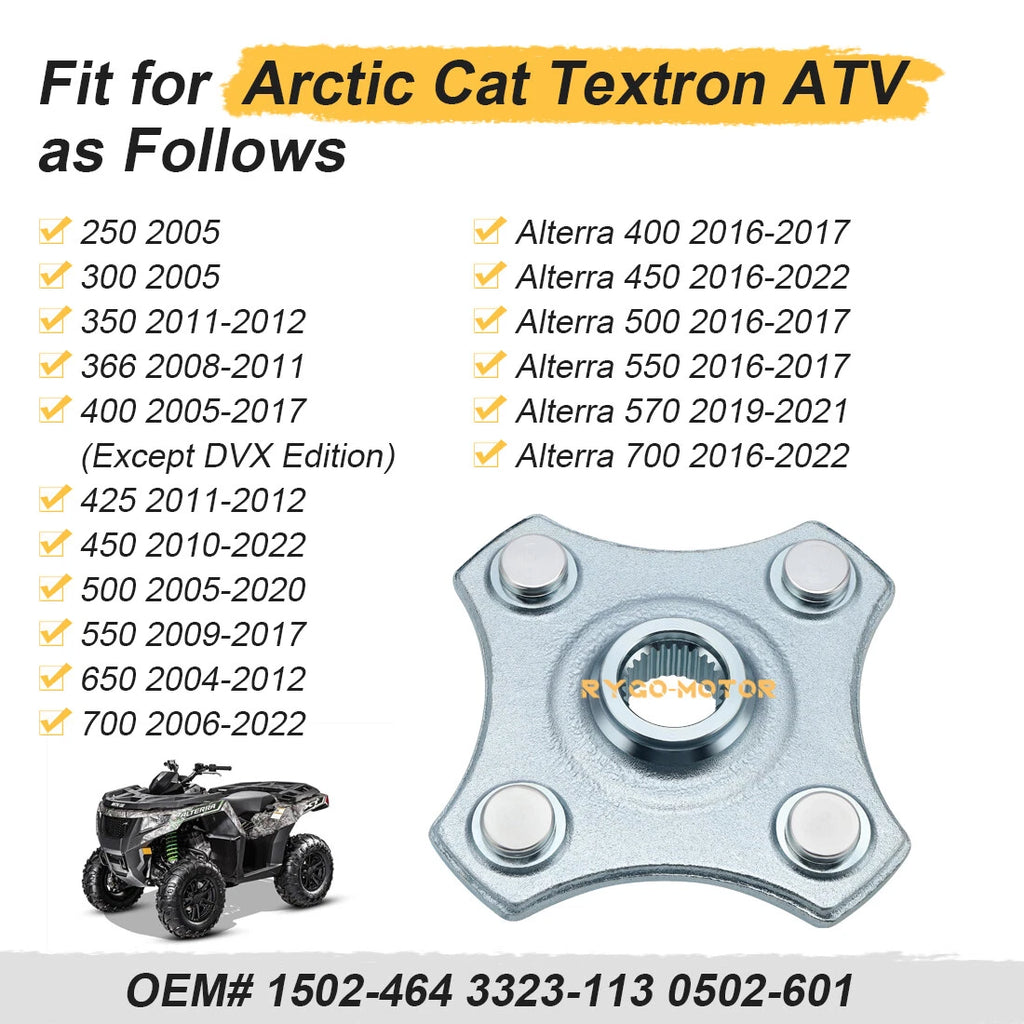 Rear Left Wheel Hub for Arctic Cat 700 650 550 500 450 425 400 366 350 300 250 (2004–2021)