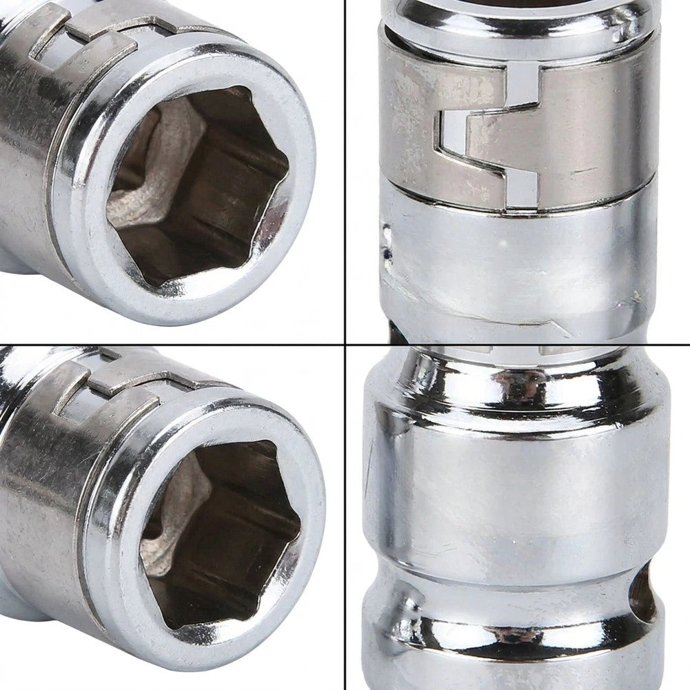 3/8in 1/2in Drive 10mm Hexagon Screwdriver Bit Holder Socket Adapter