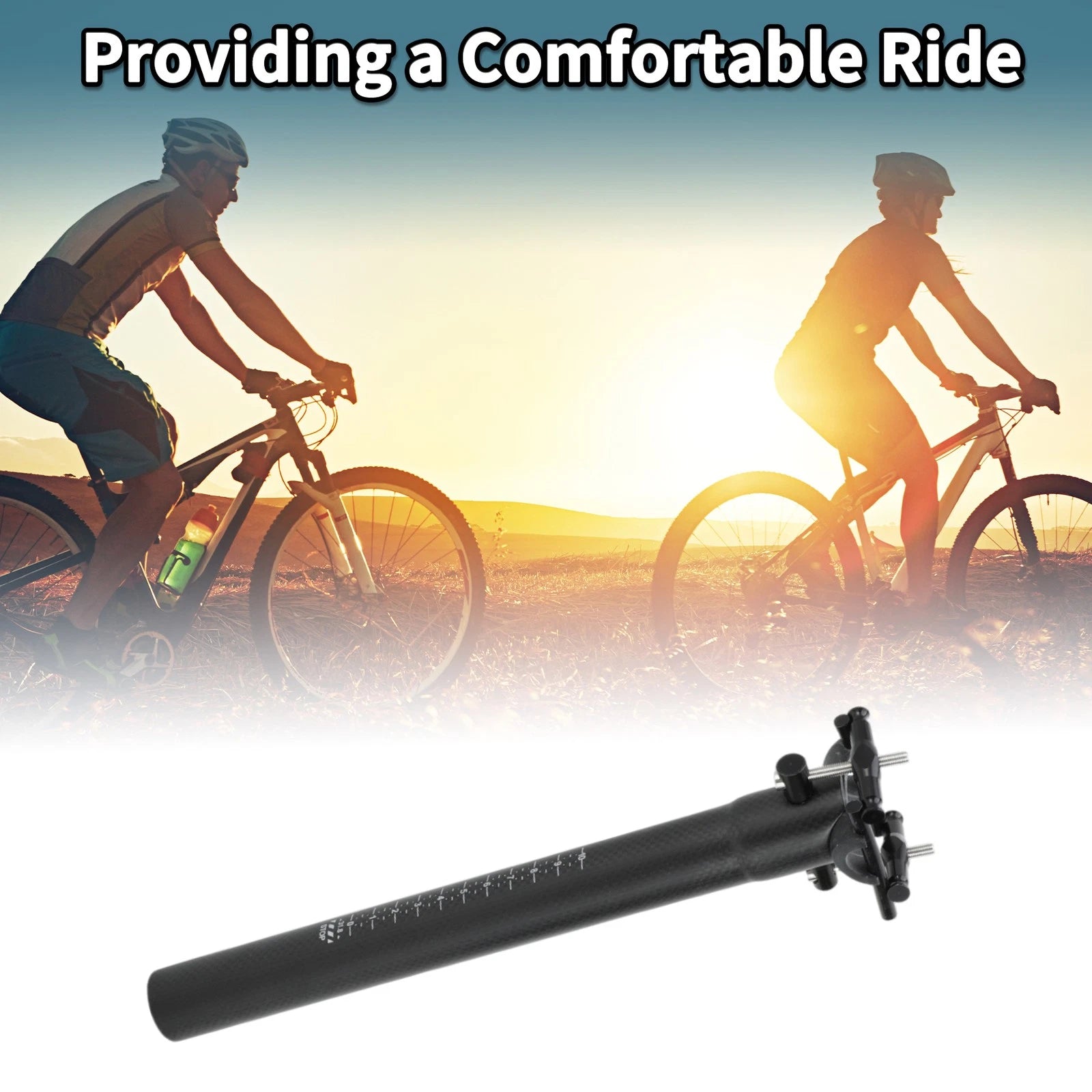 Seat Post 31.8x300mm Replacement for Bike Saddle Post Lightweight Matte Black