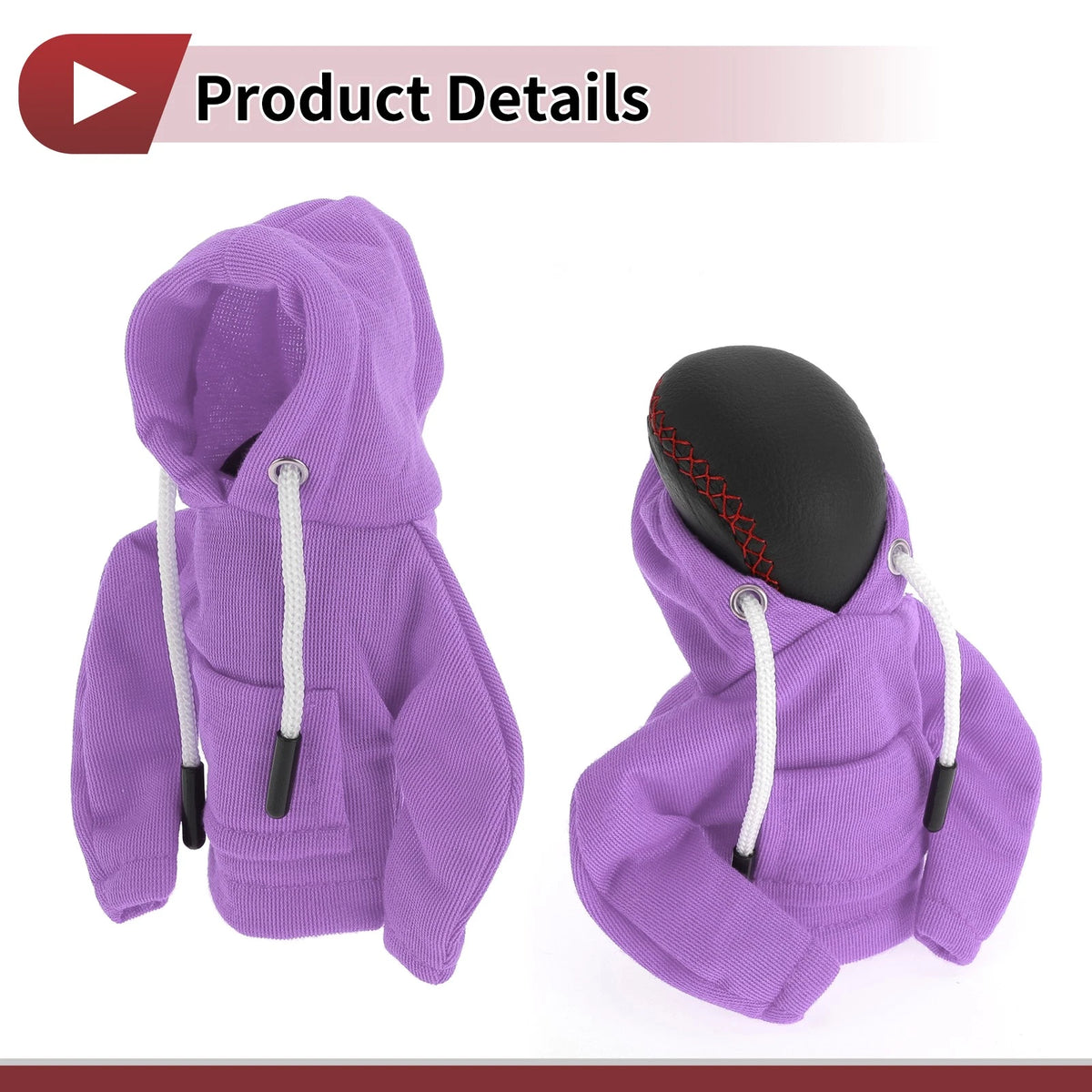 Hoodie Style Manual Gear Shift Knob Cover for Universal Fit (1 Pc)