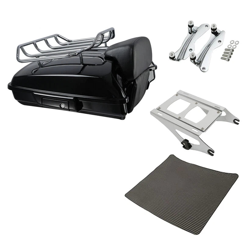 Trunk Backrest Pad Mount Rack Docking Kit for Harley Touring (2014–2026)