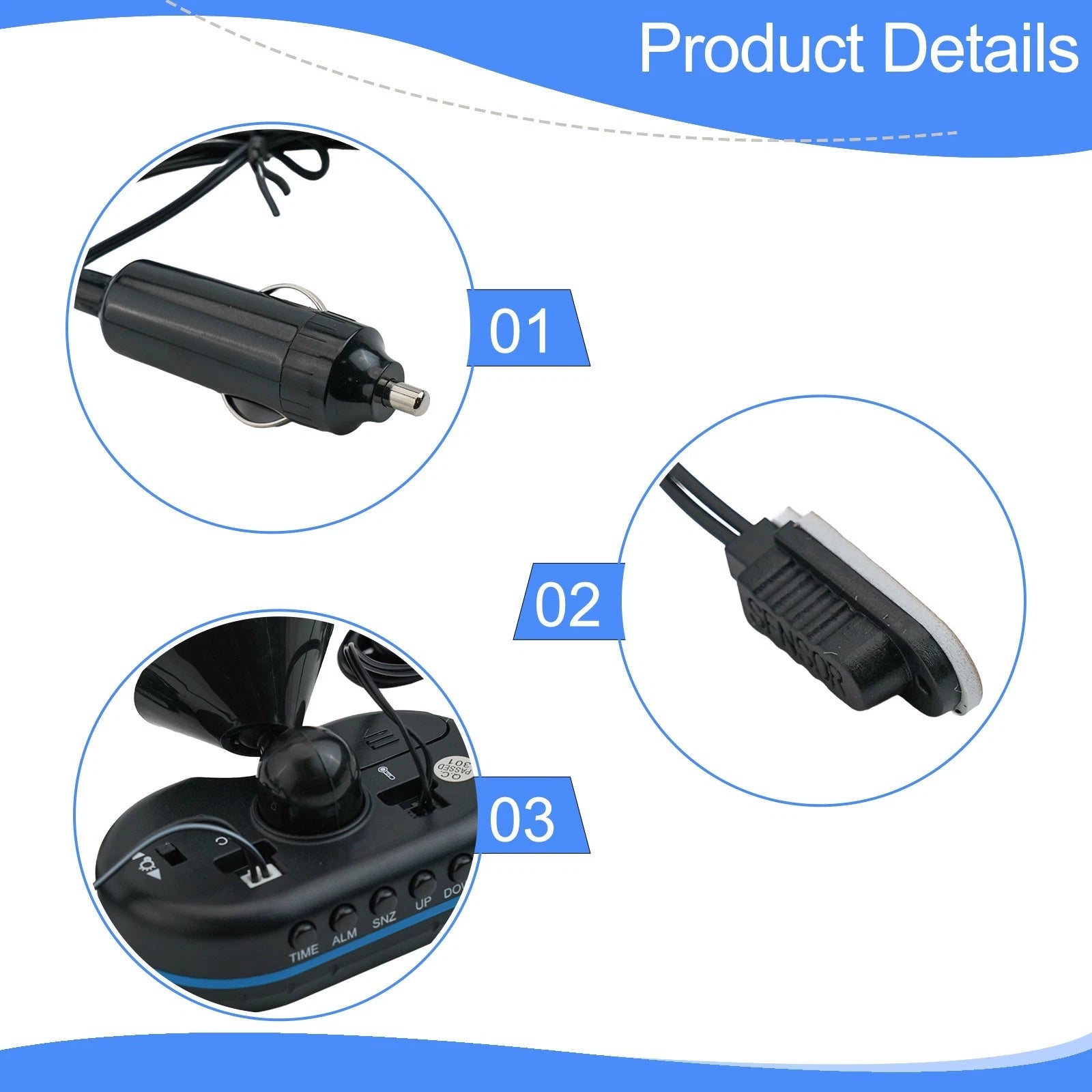 Digital Thermometer and Voltmeter for Vehicle Use