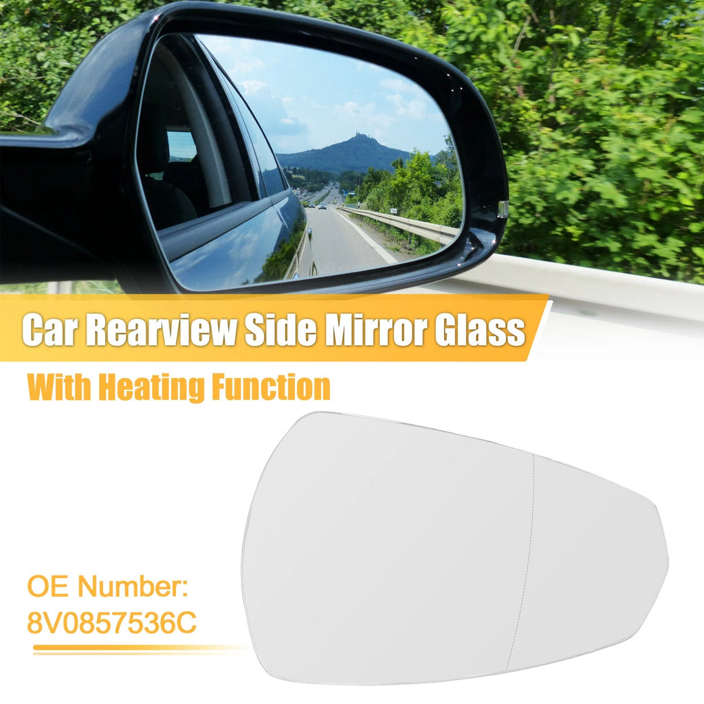 Right Side Rearview Mirror Glass Heated Replacement for Audi A3 S3 (2008–2014)