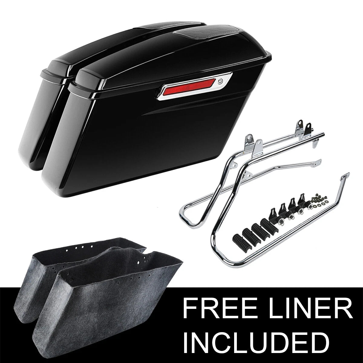 Saddlebag Speaker Lid Conversion Bracket for Harley Softail (1984–2013)