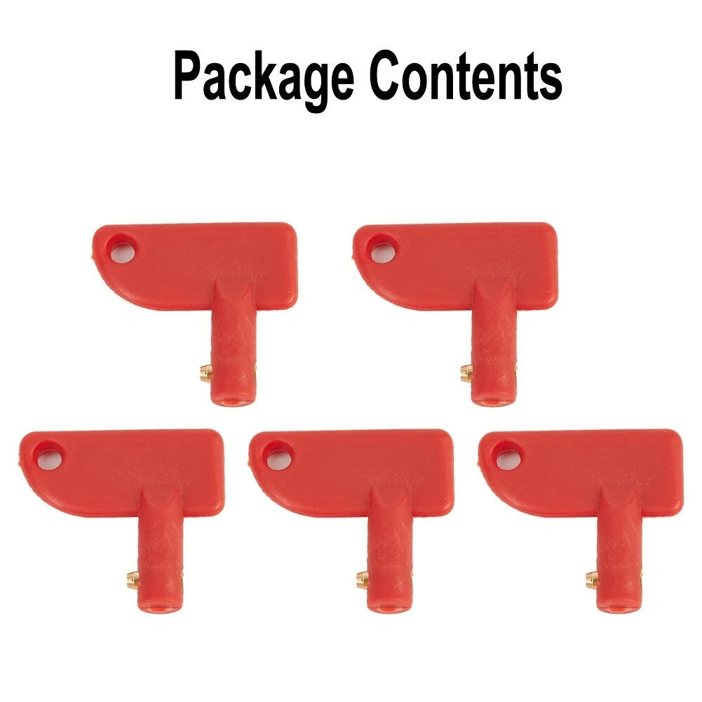 5X Replacement Keys for Cut Off Switch Red (Universal)