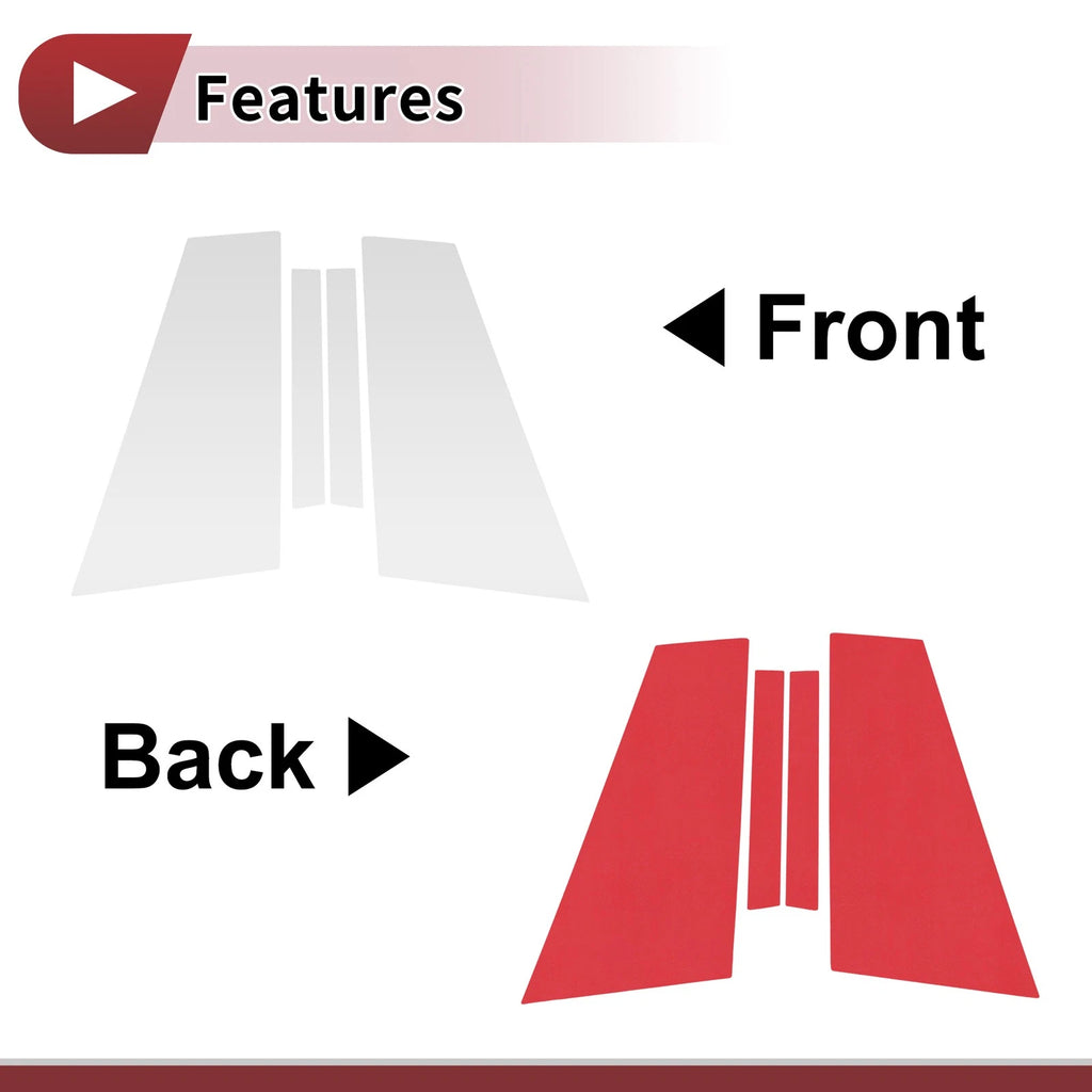 Door Pillar Window Trim for BMW 8-Series (2010–2015) Silver Tone