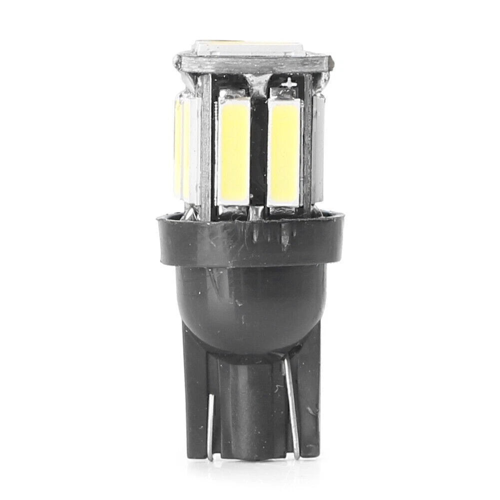 T10 7020 White LED 10SMD Interior Dome Map Light Bulb for